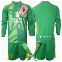 Camisa de time de futebol Juventus Goleiro Replicas 2º Equipamento Infantil 2024-25 Manga Comprida (+ Calças curtas)
